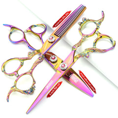 SHARONDS Purple Dragon Knight ergonomic handle for comfortable long cuts