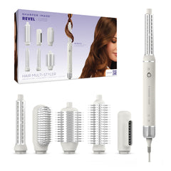 Sharper Image Revel left and right curling barrels for quick airflow curls.