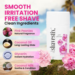 Shavestix hydrating blend of coconut oil, milk, and glycerin.
