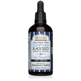 Shea Terra Egyptian Black Seed Oil pour shows purity for skin and hair care