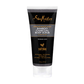SheaMoisture African Black Soap Bamboo Charcoal scrub texture close-up for exfoliation