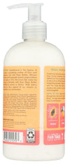 SheaMoisture All Day Frizz Control Conditioner Papaya Neroli ingredients close-up highlighting nourishing oils.