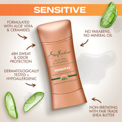 SheaMoisture antiperspirant 48h protection label displayed