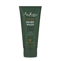 SheaMoisture Beard Wash bottle pours maracuja oil and shea butter for a deep clean.