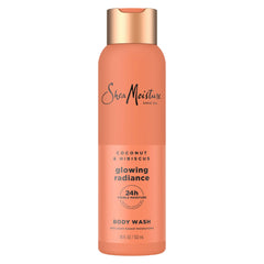 SheaMoisture Glowing Radiance bottle showing 24-hour moisture for melanin-rich skin