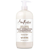 SheaMoisture Coconut Oil Daily Hydration conditioner bottle promotes detangling and smoothness.