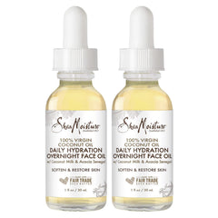 SheaMoisture coconut oil face night bottle for overnight hydration and glow