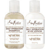 SheaMoisture Daily Hydration travel shampoo mini bottle for refreshing on-the-go cleansing.