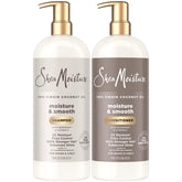 SheaMoisture Moisture & Smooth shampoo bottle for frizz control and color-safe cleansing