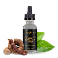 Evening skincare routine with Sheamoisture serum improves texture over time.