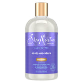SheaMoisture Scalp Moisture Shampoo bottle with hydrating Aloe Butter blend for daily use.
