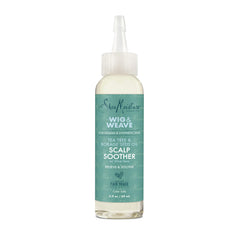 SheaMoisture Scalp Soother Oil Serum bottle pour shows quick scalp relief for wigs and weaves