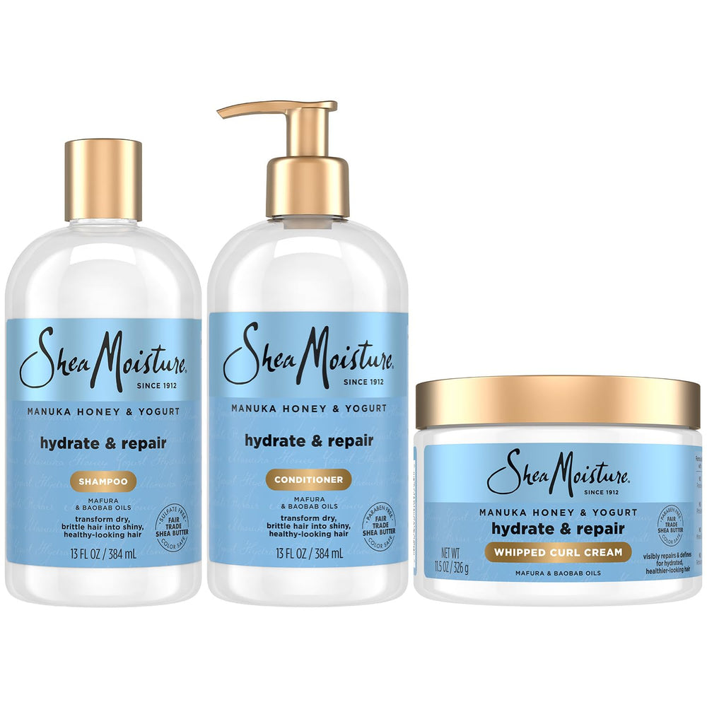Shampoing Manuka Honey Yogurt de SheaMoisture : hydratation visible dès la première utilisation.