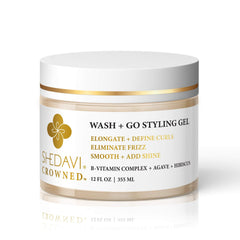 Shedavi Hair Gel packaging shown, sleek bottle ready for daily use.