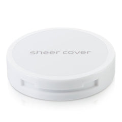 Sheer Cover highlighter swatches illuminate cheekbones and brows with a subtle glow.
