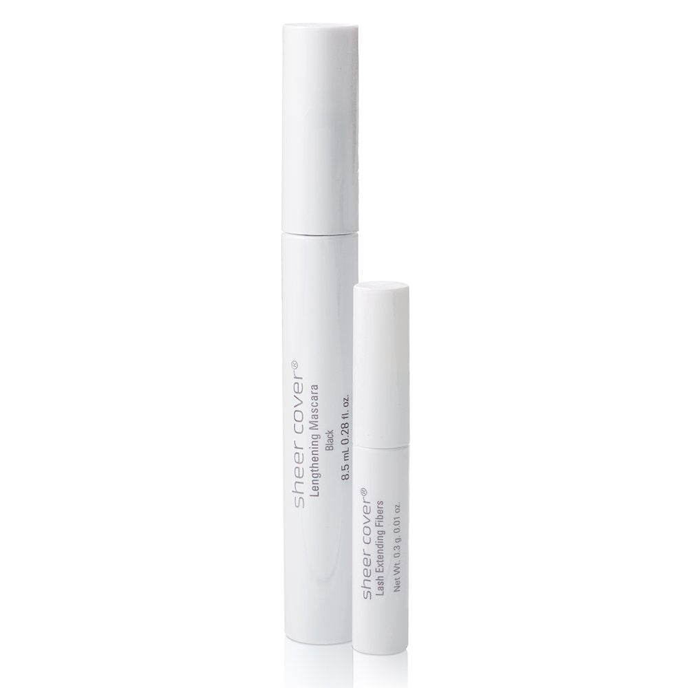 Sheer Cover volumizing mascara bottle for fuller-looking lashes.