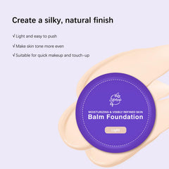 Close-up of Sheghy balm foundation blur softening fine lines under natural light