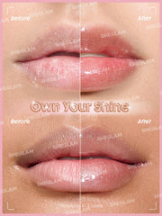 SHEGLAM Booster Shine plumping sensations with cooling and warming feel.