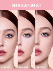 SHEGLAM dual-compartment powder Bubblegum for quick under-eye and face touch-ups