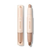 SHEGLAM dual-ended contour and highlight stick in Brown Sugar packaging, travel-friendly.