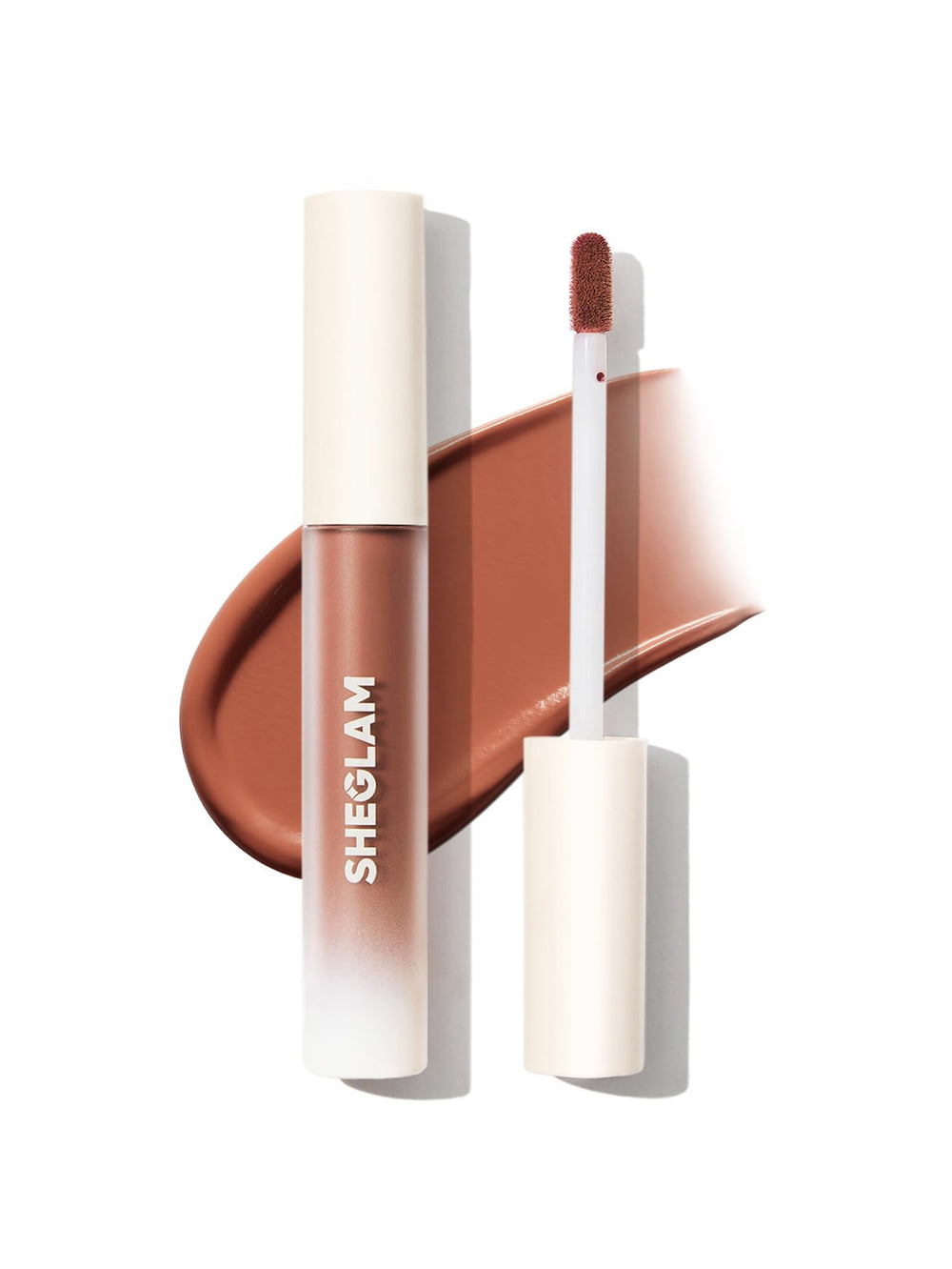 SHEGLAM Matte Allure Naked Brunch application shows rich color payoff