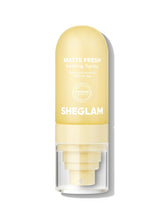 SHEGLAM Matte Fresh Setting Spray bottle close-up showing oil-control formula for lasting wear