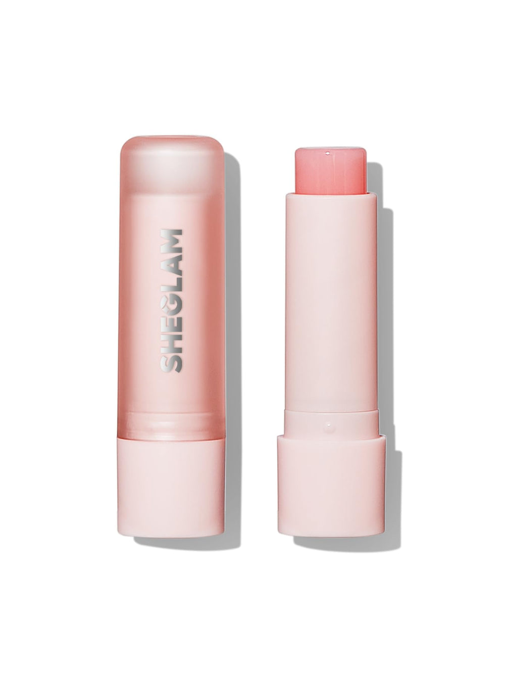 SHEGLAM Pout PHresh Watermelon open cap swatch reveals color-changing hydration.