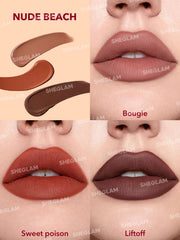 SHEGLAM sunflower oil on lips demonstrates nourishing, smoothing properties.