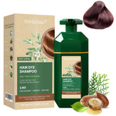 SHIHUANUO 3in1 cherry brown bottle demonstrates easy gray coverage.