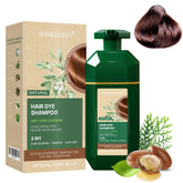 SHIHUANUO hair dye shampoo covering gray hair for a refreshed look.