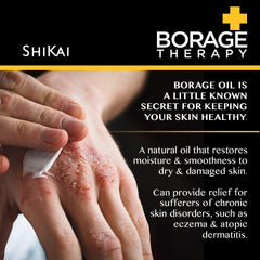 ShiKai Borage Oil ingredient close-up highlights borage seed oil benefits.
