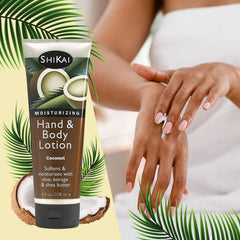 Bottle of ShiKai lotion with aloe vera gel visible alongside