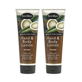 ShiKai Coconut Hand & Body Lotion pack-2 bottle showing hydrating formula for dry skin