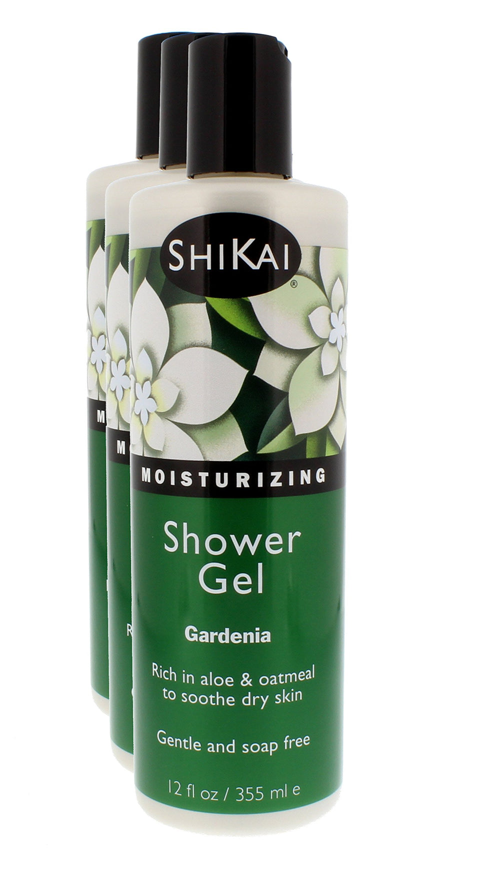 ShiKai daily moisturizing shower gel with aloe and oatmeal for gentle cleansing.