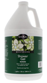 ShiKai Gardenia shower gel bottle highlighting daily moisturizing formula