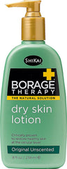 ShiKai Borage Therapy bottle showing fragrance-free moisturizing formula for dry skin relief.