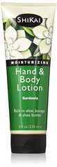 Shikai Gardenia hand & body lotion bottle: rich hydration with aloe and vitamin E for dry skin relief