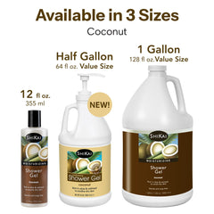 Two-pack ShiKai shower gel on bathroom shelf