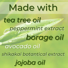 ShiKai Tea Tree Conditioner tea-tree-oil-blend bottle signals scalp purification benefits.