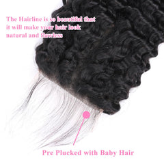 Shining Girl Brazilian virgin hair closure close-up on weft, soft finish.