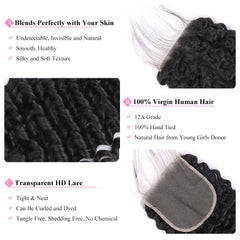 Shining Girl closure natural hairline with baby hair detail for realism.