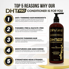 Shiny Leaf conditioner-application shows precise use for refreshing thinning hair.