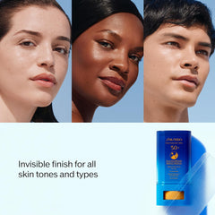 Shiseido Clear Sunscreen Stick SPF 50+ over makeup for quick touch ups.