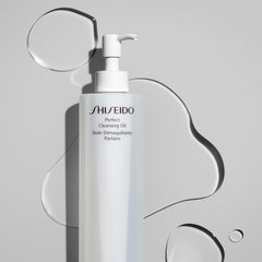 Shiseido Perfect Cleansing Oil pump used as part of daily routine