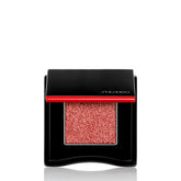 Shiseido POP PowderGel Eye Shadow Kura-Kura Coral 14 packaging closeup showing luxe finish and lasting color