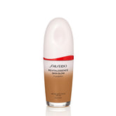 Shiseido RevitalEssence Skin Glow Foundation bottle delivering lasting hydration and radiant glow