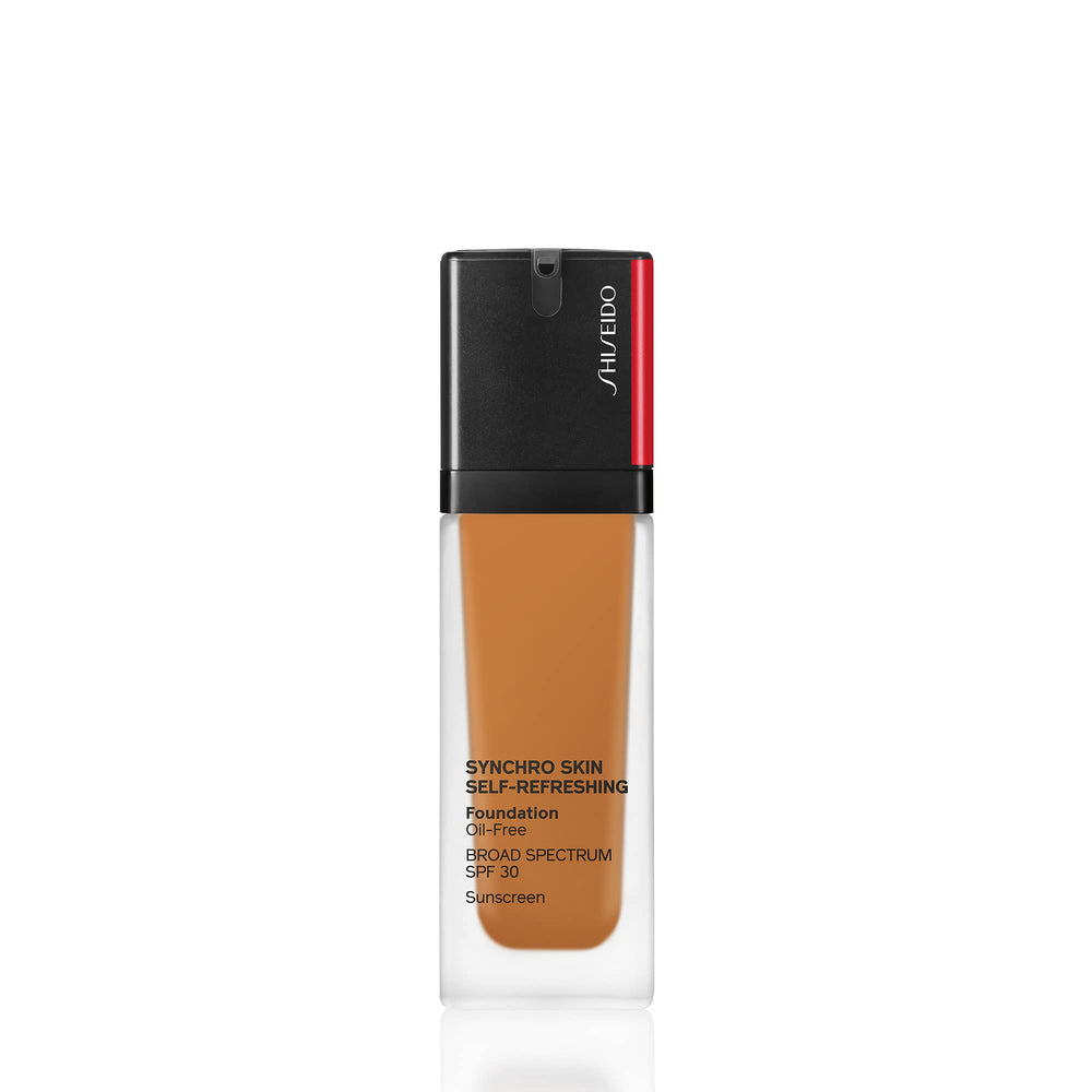 Shiseido Synchro Skin foundation Cedar 430 bottle front for all-day wear