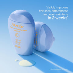 Shiseido Ultimate Sun Protector Lotion being applied to the face for protection