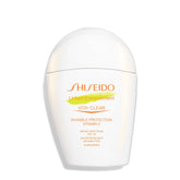 Shiseido Urban Environment sunscreen application for smooth daily protection.