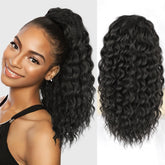 SHNMIN Ponytail Extension 18-inch curly drawstring example for daily wear